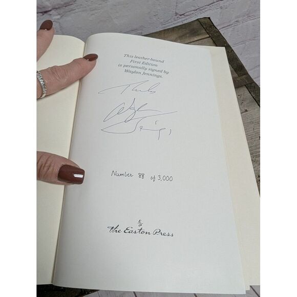 WAYLON Signed Limited First Edition Waylon Jennings 88/3,000 The Easton Press - Picture 8 of 8